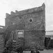 Yard, view of doocot (showing three round openings and crow stepped gable)
Digital image of D/12680