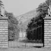 View through Bear Gates. Traquair House.