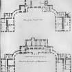 Taymouth Castle.
Plan of the principal story and ground floor.
Titled: 'Plan of the Principal Story' 'Plan of the Ground floor of Taymouth house' 'p 50'.
