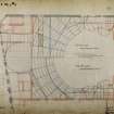 Photographic copy of a drawing showing half upper circle constructional plan.