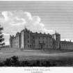 Photographic copy of general engraved view.
Insc: 'Hamilton Palace. Lanarkshire. London. Published by Vernon Hood And Sharpe, Poutry, Novr. 1. 1807. Storer and Greig sculpt'.
Digital image of LAD 18/7/p