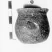 Digital copy of view Saxon pot and amber bead found in grave II, excavations by Brian Hope-Taylor 1948-49.
Digital image only