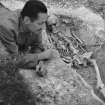 Digital copy of view of grave V, excavations by Brian Hope-Taylor 1948-49.
Digital image only