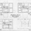 Floor plans of second floor, third floor, attic and roof of Arniston House, Midlothian.
Digital image of MLD/1/4/p.
