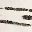 Digital copy of view of iron shears found in Saxon bag, excavations by Brian Hope-Taylor 1948-49.
