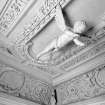 Detail of decorative ceiling in the cupid room of Prestonfield House.
