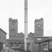 Rear view of main block and chimney, from NW
