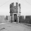 View of turret on clock tower from roof
