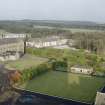 View of bowling green with Clachan House behind, from clock tower roof
