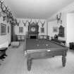 Interior. Ground floor view of billiard room in West wing from West showing original table and fittings.
Digital image of D/11016