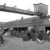 View from SSW showing stockyard and travelling crane