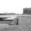 View from ESE showing ESE front of swing bridge at entrance to Albert Dock