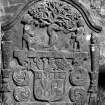 View of gravestone 'The Ritchie Stone', 1710.