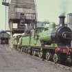 View from ENE showing GNSR 440 locomotive and coaling tower with engine shed and part of gasworks in background