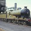 View from E showing NBR 256 locomotive 'Glen Douglas' and coaling tower with part of gasworks in background