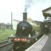 View from W showing ex-Highland Railway locomotive no 103 in station on Highland Railway Centenary Special