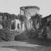 Bothwell Castle.
Modern copy of historic photograph in the Annan Album showing a view from West of the Douglas Tower and Chapel.
Digital image of D 27752