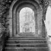 Dryburgh Abbey. View of S doorway to cloister gate. Digital image of BW 36