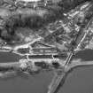 Aerial view showing Clachnaharry Locks, Workshops, Railway Swing Bridge
Digital image of A 36840.