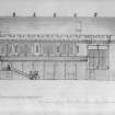 Drawing of West elevation of great hall, Stirling Castle.