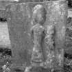 Detail of square gravestone for Grant children 1756 showing mother and child
Digital image of B 4085/20