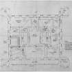 Main floor plan detailing existing electrical layout.  
Scanned image of E 42399.
