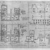 Site block plan, floor plans and elevations showing reconditioning of Old Houses in Cathedral Street including modifications made at the request of the Department of Health.
Scanned image of D 4968.