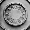 Digital image of photographic copy of a historic photograph of ceiling roundel at Carnock House.