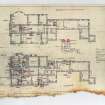 Plans showing alterations and additions on ground and first floors.  
Scanned image of E 42414.