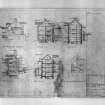 Dean Village Development.  Dean Path Site including 8, 10, 10a, 14, 16 Dean Path.
Sections and elevations.
Scanned image of E 42753.