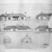Elevations and sections showing additions and alterations for Mr. Dunn.
Scanned image of E 48142.  
