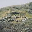 Enclosure and possible tent pitch at OS Colby Camp, Ben Lawers summit. View from N.