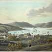 Rothesay, General.
Digital image of an aquatint showing a general view.