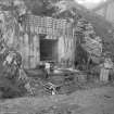 View from W showing construction of Gate Shaft at Intake [NGR: NH c. 2029 3941].
Copy of negative, Strathfarrar, Box 843/1, Contract 101, Plate 154.