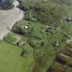 Oblique aerial view of Sorisdale centred on cottages, taken from the N.