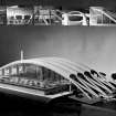 Photographic views of architectural model of the Dollan Baths, East Kilbride.
Scanned image of E 43400.