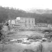 View of Mullardoch-Fasnakyle-Affric Project, contract no 10, Fasnakyle Generating Station. View of east and south side of turbine house and administration block.
Scan of glass negative no. 302, Box 1042/1