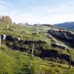 S farmstead. Early building platforms (BL00 2009-10) N of byre dwelling (BL00 105). View from WSW.