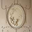 Interior.
Principal floor, dining-room, detail of plasterwork depicting 'Europa and the Bull' above fireplace.