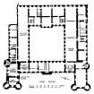 Scanned image of drawing showing First Floor Plan.
