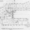 Drawing showing first floor plan of Castle Fraser, Aberdeenshire.