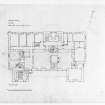 Drawing showing first floor plan, Careston Castle.