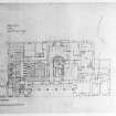 Drawing showing ground floor plan, Careston Castle.