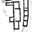 Drawing of ground plan of Bucholly Castle
