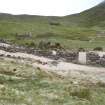 Scanned image of colour slide.
Mingulay, view of township building.