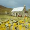 Scanned image of colour slide.
View of schoolhouse from S.