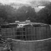 View of surge tank during erection.