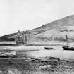 Arran, Lochranza Castle.
Modern copy of historic photograph from the Annan Album showing a general view from South.