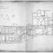 Scanned image of drawing showing plan of foundations and drains.
Original insc: '6 Stratton Street, London, May 1851'.

