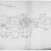 Scanned image of drawing showing plan of principal bedroom floor.
Original insc: '6 Stratton Street, London, May 1851'.
